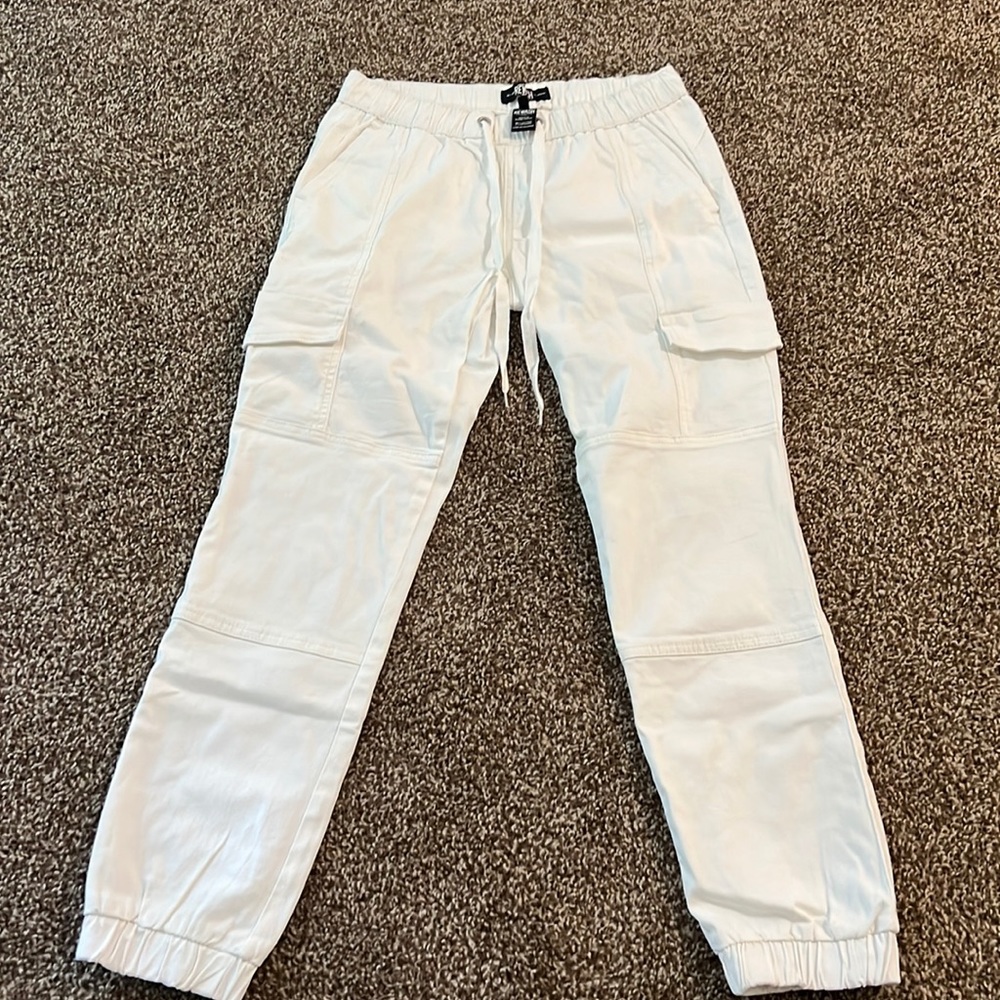 White cargo pants